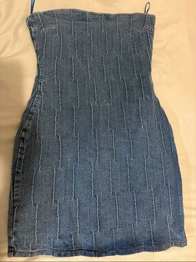 Fashion Nova Blue Denim Mini Dress